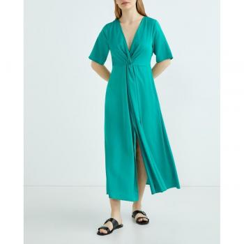 Vestido Vila Semera turquesa largo para mujer