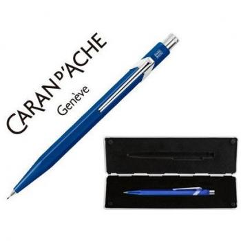 portaminas caran d-ache 844 0,7 mm con estuche azul zafiro