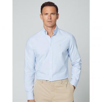 Camisa Oxford Slim Fit en color azul claro de Hackett