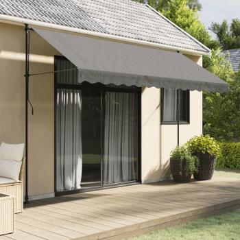 Toldo Retráctil Antracita 350x150 cm de Tejido y Acero