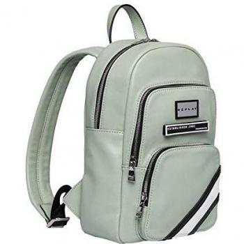 Replay Soft Micro Embossed Eco Leather Backpack Green