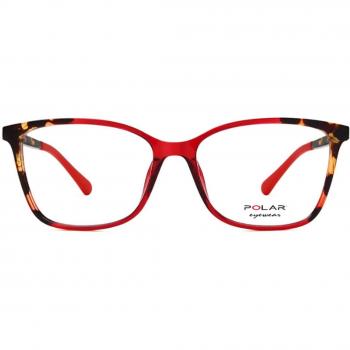 Polar 488 With Clip-On 422 Armazones para Hombre Rojas con lentes recetados de 54 mm