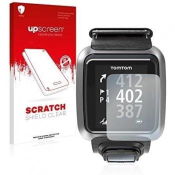upscreen Protector Pantalla Compatible con Tomtom Golfer 2 Película Protectora – Transparente, Anti-Huellas