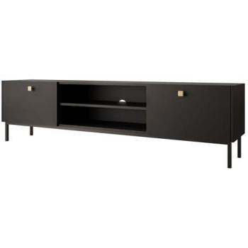 Mueble de TV Comfivo AB104, 180 x 48 x 35 cm, con estructura metálica y dos compartimentos