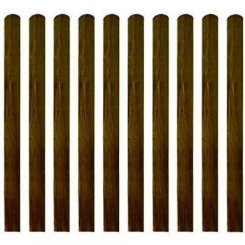 vidaXL 20x Listones de Valla de Jardín Madera Impregnada Cercado Terraza Barrera Decorativa para Jardín Estacas Robustas Duraderas Resistentes 120cm