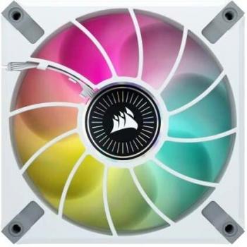 Corsair iCUE ML120 RGB ELITE Premium PWM Magnetic Levitation 120mm White Fan Single Pack CO-9050116-WW