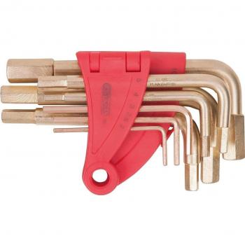 Juego de destornilladores acodados KS Tools BRONZEplus para tornillos con encastre hexagonal, 8 piezas, modelo 963.1512
