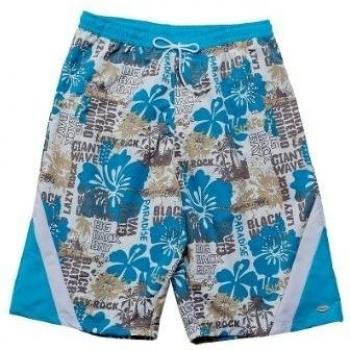 Fashy - Boxer de natación para hombre, tamaño M, color turquesa - blanco - marrón