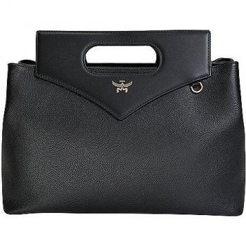MCM Black Diamond Soft Leather Tote Bag for Women