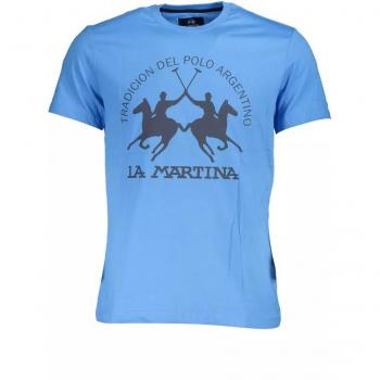 La Martina Blue Cotton T-Shirt - XL