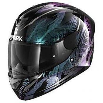 SHARK NC Casco per Moto, Hombre, Negro/Púrpura, M