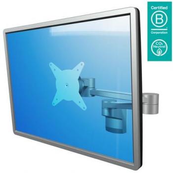 Brazo de Monitor ViewLite 222 para Montaje en Pared, Color Plata/Blanco, Soporta Pantallas de hasta 24