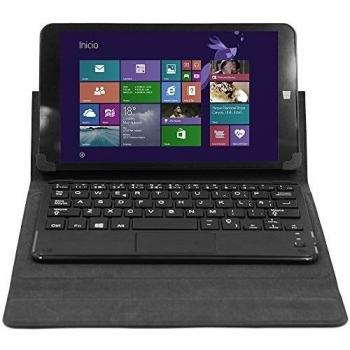 Talius Funda Tablet CV-3005 para Pantallas de 8. Teclado Bluetooth magnético y touchpad con enganches adaptables. Compatible con Android, Windows e iOS.