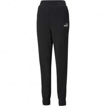 Pantalon Largo Puma Ess+ Embroidery High-Waist Mujer Negro