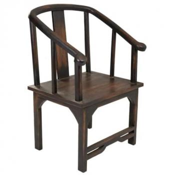 Sillón de madera marrón acabado artesanal origen tailandés 58x50x103h cm con 1 puerta