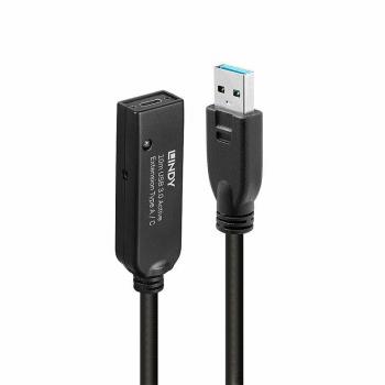 Cable USB 3.2 Gen 1 (3.1 Gen 1) de 10 m, tipo A a tipo C, activo, color negro