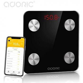 Báscula Grasa Corporal Bluetooth Más de 8 Funciones, Báscula Analógica Monitores de composición corporal Para Móviles Andriod y iOS