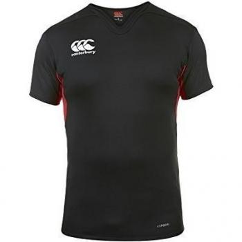 Canterbury Vapodri Reto - Camiseta de rugby para hombre - Bandera, color rojo/blanco, grande