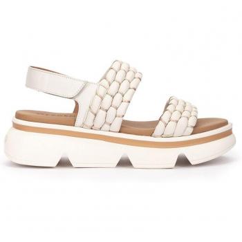 Pedro Miralles - Sandalias planas de piel modelo SAN MARCOS en tonos Blancos