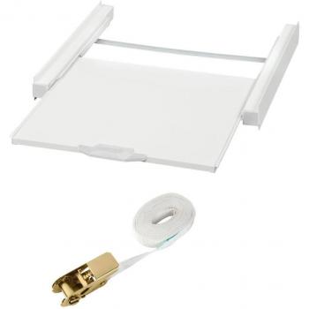 Kit de Superposición Xavax para Lavadora y Secadora con Tabla Extraíble, Universal, Blanco