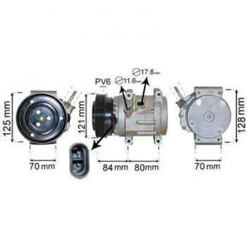 Compresor de aire acondicionado VAN WEZEL 0800K037