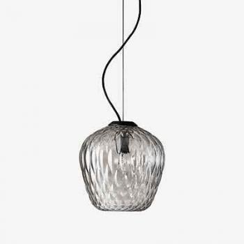 Lámpara colgante Blown SW4 de vidrio, plateada clara, Ø 23 cm
