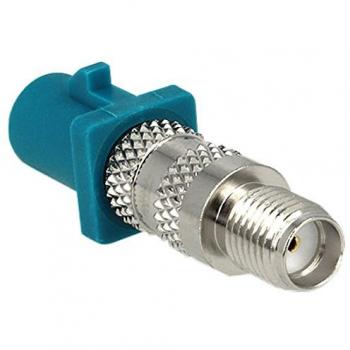 Adaptador FAKRA Z Macho a SMA Hembra - Azul, 9.5 mm, 3.2 m, Níquel