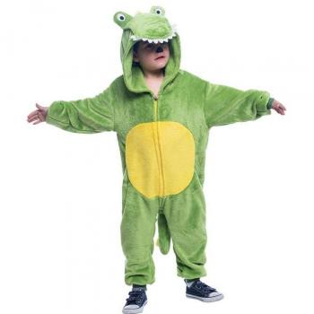 Disfraz de Cocodrilo Infantil con Capucha Verde y Amarillo