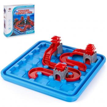 Juego de mesa de habilidad DAM Desafío Palace Connect para 1 jugador, 80 desafíos en 5 niveles de dificultad, dimensiones 19,8x5x19,8 cm, color multicolor