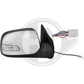 Espejo retrovisor DIEDERICHS 5403828 con características de ajuste manual, diseño aerodinámico, cristal convexo para mayor visibilidad y acabado en negro