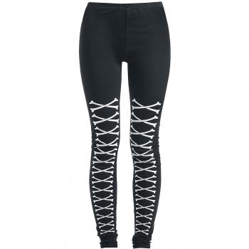 Fashion Victim Bone Leggings Leggings Negro