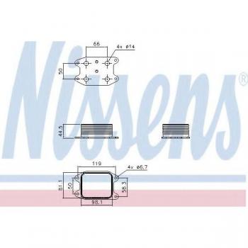 Enfriador de aceite para transmisión NISSENS 90810