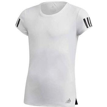 Adidas Camiseta De Manga Corta Club Junior Niña, color blanco, tecnología Climalite, diseñada para tenis y pádel