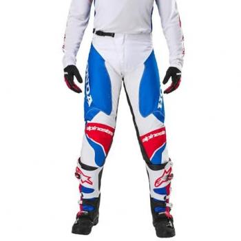 Pantalones de motocross Alpinestars Honda Racer Iconic - Blanco Rojo Azul (38)