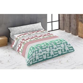 Juego nórdico 2 piezas microfibra Trípoli Verde Cama de 150