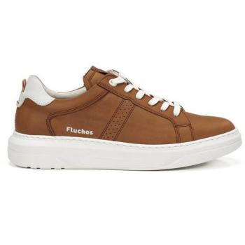 Deportivas Planas Fluchos F1967 para Hombre en color Camel, Talla 44