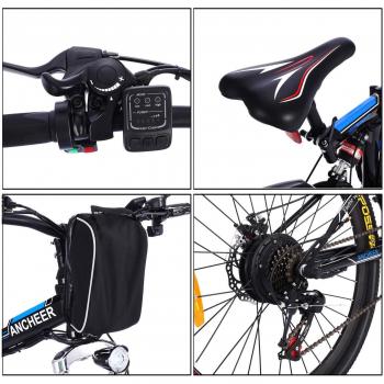 Teamyy Bicicleta Eléctrica Plegable de Montaña con la Batería de Iones de Litio 36V Ruedas de 26 Pulgadas