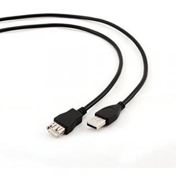 Gembird CCP-USB2-AMAF-6 - Cable alargador USB 2.0, 1.8m, Color Negro