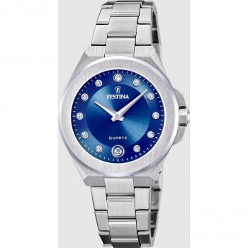 Reloj de mujer Festina F20700/5 Mademoiselle azul de acero plateado