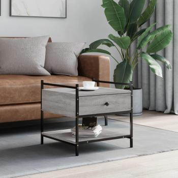 Mesa de centro Sonoma 50x50x50 cm madera multicapa gris