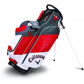 Calaway Chev Bolsa Trípode de Golf, Unisex Adulto, Blanco / Rojo / Gris, Talla Única