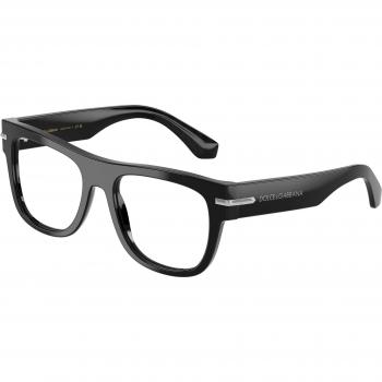 Dolce & Gabbana DG3407 Black Transparent Square Acetate Men's Eyeglasses