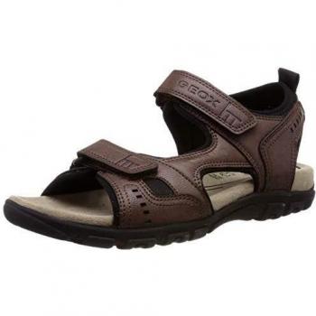 Geox Men's UOMO SANDAL STRADA A Sport, Coffee, 6.5 UK