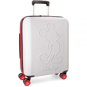 Disney Mickey Colored Maleta de cabina Blanco 40x55x20 cms Rígida ABS Cierre TSA 38L 3,1Kgs 4 ruedas dobles Extensible Equipaje de Mano