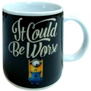 Minions - Taza regular It could be worse de 320 ml, color marrón