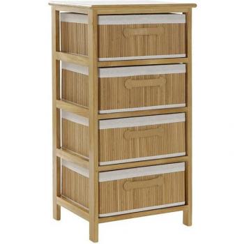 Cajonera bambú paulownia 42x32x81 natural