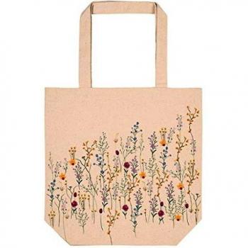 Moses - Bolsa de la Compra de algodón orgánico | Bolsa con diseño de Flores | Práctica como Bolsa de la Compra y el Tiempo Libre