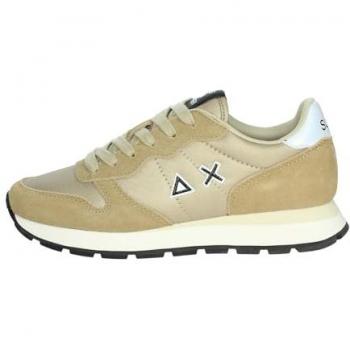 Sun68 Women's Bright Gold Sneakers with Laces and Logo