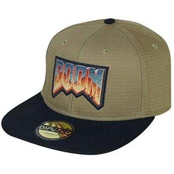 Doom Retro Hombre Gorra Verde-Negro One Size, 100% algodón,