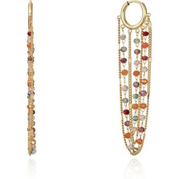 Pendientes de moda Viceroy Chic en acero con cristales de colores y cadena, diseño elegante.